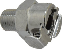 CPC Colder Products - 1/8 NPT Brass, Quick Disconnect, Coupling Body - 250 Max psi, -40 to 180°F, 1.87" OAL x 0.63" Overall Height, Chrome Plated - Exact Tooling