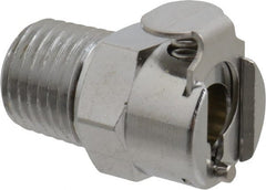 CPC Colder Products - 1/4 NPT Brass, Quick Disconnect, Coupling Body - 250 Max psi, -40 to 180°F, 2" OAL x 0.63" Overall Height, Chrome Plated - Exact Tooling