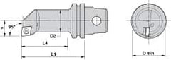 Kennametal - Right Hand Cut, 25mm Min Bore Diam, Size KM32 Steel Modular Boring Cutting Unit Head - 2.3622" Max Bore Depth, Through Coolant, Compatible with CP.. - Exact Tooling
