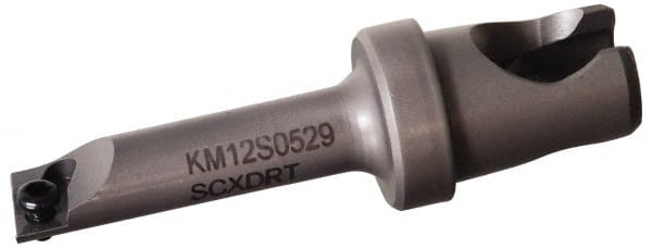 Kennametal - Right Hand Cut, 11.80mm Min Bore Diam, Size KM16 Modular Boring Cutting Unit Head - 1.6142" Max Bore Depth, Through Coolant, Compatible with CP.. - Exact Tooling