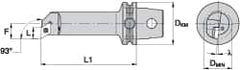 Kennametal - Left Hand Cut, Size KM63, DC.. Insert Compatiblity, Internal Modular Turning & Profiling Cutting Unit Head - 22mm Ctr to Cutting Edge, 140mm Head Length, Through Coolant, Series Screw-On - Exact Tooling