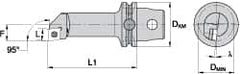 Kennametal - Right Hand Cut, Size KM63, CC.. Insert Compatiblity, Internal Modular Turning & Profiling Cutting Unit Head - 27mm Ctr to Cutting Edge, 140mm Head Length, Through Coolant, Series Screw-On - Exact Tooling
