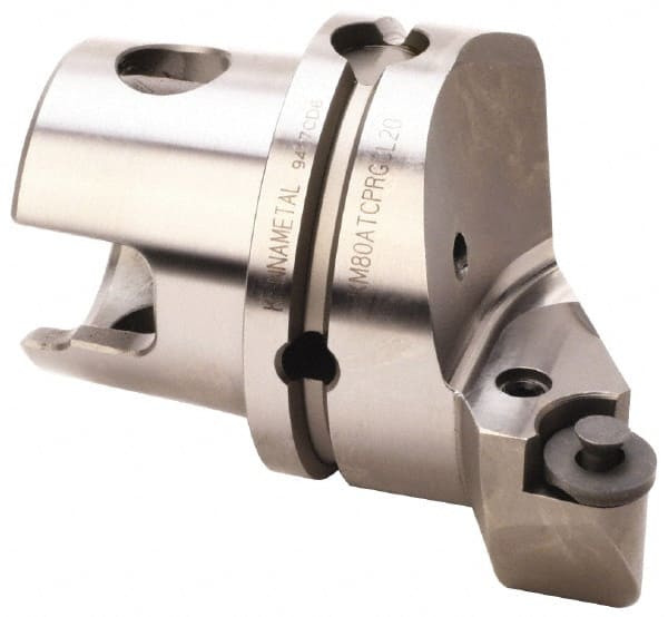 Kennametal - Right Hand Cut, Size KM80, RC.. 2006M0 Insert Compatiblity, Internal Modular Turning & Profiling Cutting Unit Head - 53mm Ctr to Cutting Edge, 70mm Head Length, Through Coolant, Series Kenlever - Exact Tooling