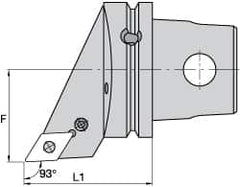 Kennametal - Right Hand Cut, Size KM63, DN.. Insert Compatiblity, External Modular Turning & Profiling Cutting Unit Head - 43mm Ctr to Cutting Edge, 60mm Head Length, Through Coolant, Series Kenlever - Exact Tooling