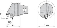 Kennametal - Right Hand Cut, Size KM32, CN.. Insert Compatiblity, External Modular Turning & Profiling Cutting Unit Head - 22mm Ctr to Cutting Edge, 35mm Head Length, Through Coolant, Series Kenlever - Exact Tooling