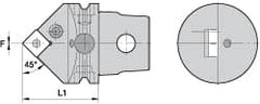 Kennametal - Neutral Cut, Size KM63, SN.. Insert Compatiblity, External Modular Turning & Profiling Cutting Unit Head - 60mm Head Length, Through Coolant, Series Kenlever - Exact Tooling