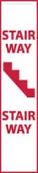 NMC - Stairway - Stairway, Pressure Sensitive Vinyl Fire Sign - 4" Wide x 18" High, Glow-in-the-Dark - Exact Tooling