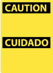 NMC - "Caution - Blank No Legend", 14" Long x 10" Wide, Aluminum Safety Sign - Rectangle, 0.04" Thick, Use for Workplace/Safety - Exact Tooling