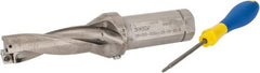 Iscar - 3" Max Drill Depth, 3xD, 1" Diam, Indexable Insert Drill - 2 Inserts, 1-1/4" Shank Diam, Straight Shank - Exact Tooling