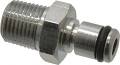 CPC Colder Products - 1/8 NPT Brass, Quick Disconnect, Coupling Insert - 250 Max psi, -40 to 180°F, 1.12" OAL x 0.63" Overall Height, Chrome Plated - Exact Tooling