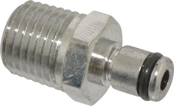 CPC Colder Products - 1/4 NPT, Chrome Plated Brass Push-to-Connect Male Connector - 250 Max psi, Tube to Male Connection Buna Nitrile O-Ring - Exact Tooling
