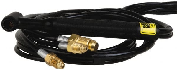 ESAB - 12-1/2 Ft. Long, 425 Amp Rating, Water Cooled TIG Welding Torch - Silicon Rubber - Exact Tooling