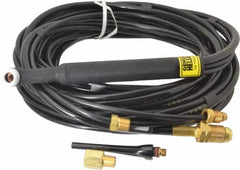 ESAB - 25 Ft. Long, 425 Amp Rating, Water Cooled TIG Welding Torch - Silicon Rubber - Exact Tooling