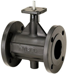NIBCO - 2" Pipe, Flanged Butterfly Valve - Bare Stem Handle, Ductile Iron Body, Polyamide Seat, 285 WOG, EPDM Coated Ductile Iron Disc, Stainless Steel Stem - Exact Tooling