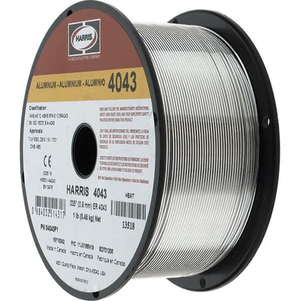 Harris Products - MIG Welding Wire Industry Specification: 4043 Wire Diameter: 0.03500 (Decimal Inch) - Exact Tooling