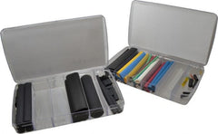 Alpha Wire - 147 Piece, Heat Shrink Electrical Tubing Kit - FEP, Nylon, Polyolefin, PTFE, PVC, PVDF, SR-XLPO and XLPO - Exact Tooling