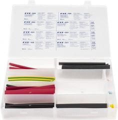 Alpha Wire - 112 Piece, Heat Shrink Electrical Tubing Kit - FEP, Nylon, PVC, PVDF and XLPO - Exact Tooling