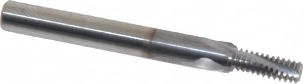 Vargus - #10-32, #12-32 to 3/8-32 UNEF, UNF, 0.15" Cutting Diam, 3 Flute, Solid Carbide Helical Flute Thread Mill - Internal Thread, 0.391" LOC, 1.772" OAL, 3/16" Shank Diam - Exact Tooling