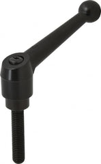 KIPP - 1/2-13, 1.18" Hub Diam, Zinc Die Cast (Steel Components) Threaded Stud Adjustable Clamping Lever - 2.36" Stud Length, 4.96" OAL, 3.11" High - Exact Tooling