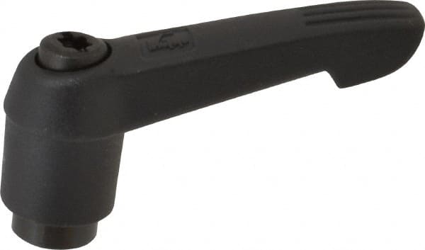 KIPP - #10-24, 0.51" Hub Diam, Glass Fiber (Steel Components) Tapped Adjustable Clamping Lever - 1.85" OAL, 1.18" High, 0.35" Hole Depth - Exact Tooling