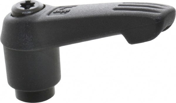 KIPP - 1/4-20, 0.51" Hub Diam, Glass Fiber (Steel Components) Tapped Adjustable Clamping Lever - 1.85" OAL, 1.18" High, 0.35" Hole Depth - Exact Tooling