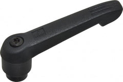 KIPP - 1/4-20, 0.71" Hub Diam, Glass Fiber (Steel Components) Tapped Adjustable Clamping Lever - 2.95" OAL, 1.63" High, 0.47" Hole Depth - Exact Tooling