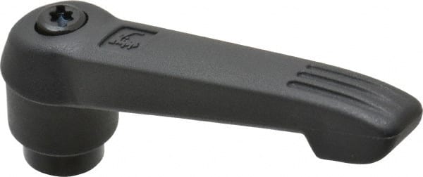 KIPP - 5/16-18, 0.71" Hub Diam, Glass Fiber (Steel Components) Tapped Adjustable Clamping Lever - 2.95" OAL, 1.63" High, 0.47" Hole Depth - Exact Tooling