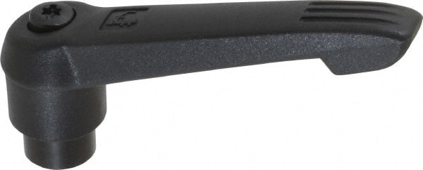 KIPP - 3/8-16, 0.85" Hub Diam, Glass Fiber (Steel Components) Tapped Adjustable Clamping Lever - 3.6" OAL, 2.11" High, 0.55" Hole Depth - Exact Tooling
