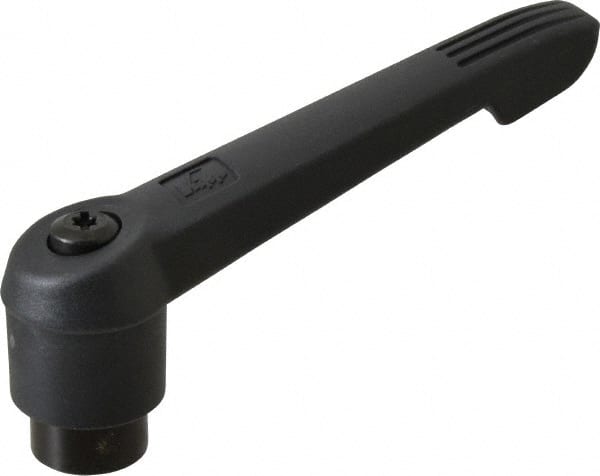 KIPP - 5/8-11, 1.18" Hub Diam, Glass Fiber (Steel Components) Tapped Adjustable Clamping Lever - 4.96" OAL, 2.83" High, 0.91" Hole Depth - Exact Tooling