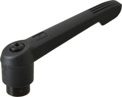 KIPP - 5/8-11, 1.18" Hub Diam, Glass Fiber (Steel Components) Tapped Adjustable Clamping Lever - 4.96" OAL, 2.83" High, 0.91" Hole Depth - Exact Tooling