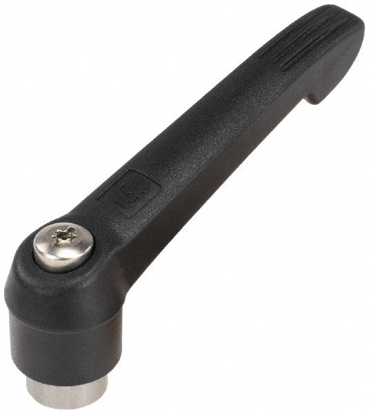 KIPP - 3/8-16, 1" Hub Diam, Glass Fiber (Stainless Steel Components) Tapped Adjustable Clamping Lever - 4.29" OAL, 2.4" High, 0.67" Hole Depth - Exact Tooling