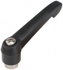KIPP - 3/8-16, 1" Hub Diam, Glass Fiber (Stainless Steel Components) Tapped Adjustable Clamping Lever - 4.29" OAL, 2.4" High, 0.67" Hole Depth - Exact Tooling