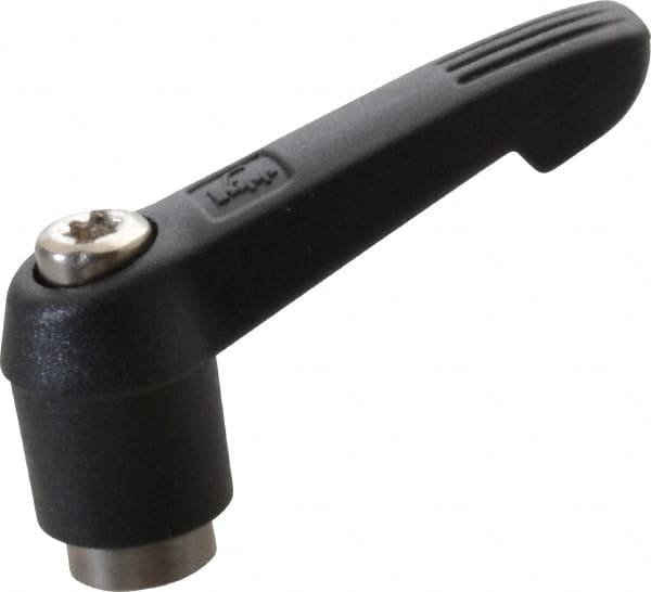 KIPP - 1/4-20, 0.51" Hub Diam, Glass Fiber (Stainless Steel Components) Tapped Adjustable Clamping Lever - 1.85" OAL, 1.18" High, 0.35" Hole Depth - Exact Tooling