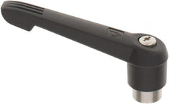 KIPP - 1/2-13, 1.18" Hub Diam, Glass Fiber (Stainless Steel Components) Tapped Adjustable Clamping Lever - 4.96" OAL, 2.83" High, 0.91" Hole Depth - Exact Tooling