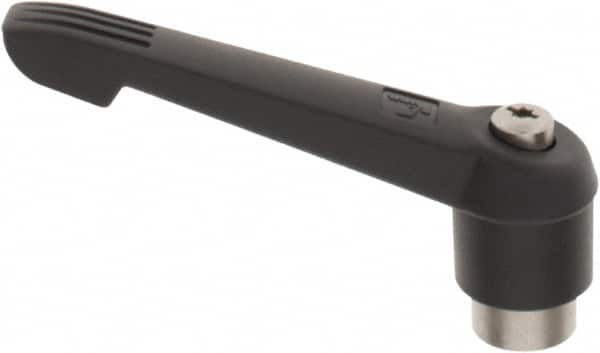 KIPP - 5/8-11, 1.18" Hub Diam, Glass Fiber (Stainless Steel Components) Tapped Adjustable Clamping Lever - 4.96" OAL, 2.83" High, 0.91" Hole Depth - Exact Tooling