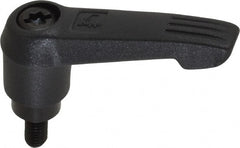 KIPP - #10-32, 0.51" Hub Diam, Glass Fiber (Steel Components) Threaded Stud Adjustable Clamping Lever - 0.39" Stud Length, 1.85" OAL, 1.18" High - Exact Tooling