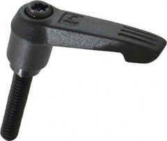 KIPP - 1/4-20, 0.51" Hub Diam, Glass Fiber (Steel Components) Threaded Stud Adjustable Clamping Lever - 1.18" Stud Length, 1.85" OAL, 1.18" High - Exact Tooling