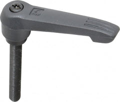 KIPP - 5/16-18, 0.71" Hub Diam, Glass Fiber (Steel Components) Threaded Stud Adjustable Clamping Lever - 2.36" Stud Length, 2.95" OAL, 1.63" High - Exact Tooling