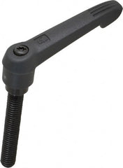 KIPP - 3/8-16, 0.71" Hub Diam, Glass Fiber (Steel Components) Threaded Stud Adjustable Clamping Lever - 2.36" Stud Length, 2.95" OAL, 1.63" High - Exact Tooling