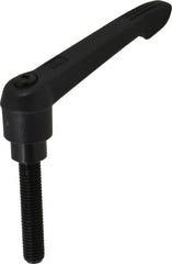 KIPP - M10 x 1.5, 21.5mm Hub Diam, Glass Fiber (Steel Components) Metric Threaded Stud Adjustable Clamping Lever - 50mm Stud Length, 91.5mm OAL, 53.5mm High - Exact Tooling