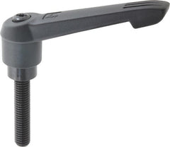 KIPP - 1/2-13, 1.18" Hub Diam, Glass Fiber (Steel Components) Threaded Stud Adjustable Clamping Lever - 2.36" Stud Length, 4.96" OAL, 2.83" High - Exact Tooling