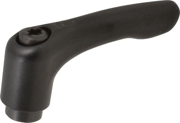 KIPP - #10-24, 0.51" Hub Diam, Zinc Die Cast (Steel Components) Tapped Adjustable Clamping Lever - 1.85" OAL, 1.22" High, 0.35" Hole Depth - Exact Tooling