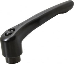 KIPP - 5/8-11, 1.22" Hub Diam, Zinc Die Cast (Steel Components) Tapped Adjustable Clamping Lever - 4.96" OAL, 2.87" High, 0.91" Hole Depth - Exact Tooling