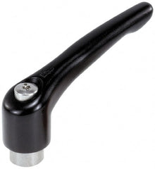 KIPP - 1/2-13, 1.22" Hub Diam, Zinc Die Cast (Stainless Steel Components) Tapped Adjustable Clamping Lever - 4.96" OAL, 2.87" High, 0.91" Hole Depth - Exact Tooling