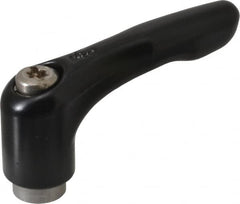 KIPP - 1/4-20, 0.51" Hub Diam, Zinc Die Cast (Stainless Steel Components) Tapped Adjustable Clamping Lever - 1.85" OAL, 1.22" High, 0.35" Hole Depth - Exact Tooling