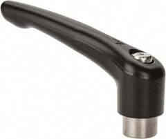 KIPP - 5/16-18, 0.83" Hub Diam, Zinc Die Cast (Stainless Steel Components) Tapped Adjustable Clamping Lever - 3.58" OAL, 2.15" High, 0.55" Hole Depth - Exact Tooling