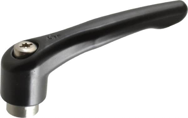 KIPP - 1/2-13, 1.06" Hub Diam, Zinc Die Cast (Stainless Steel Components) Tapped Adjustable Clamping Lever - 4.29" OAL, 2.48" High, 0.67" Hole Depth - Exact Tooling
