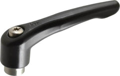 KIPP - 1/2-13, 1.06" Hub Diam, Zinc Die Cast (Stainless Steel Components) Tapped Adjustable Clamping Lever - 4.29" OAL, 2.48" High, 0.67" Hole Depth - Exact Tooling