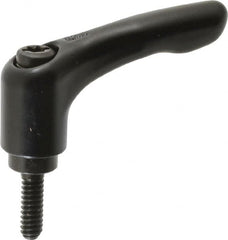 KIPP - #10-24, 0.55" Hub Diam, Zinc Die Cast (Steel Components) Threaded Stud Adjustable Clamping Lever - 0.59" Stud Length, 1.85" OAL, 1.22" High - Exact Tooling