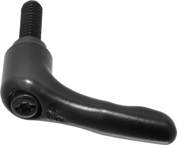 KIPP - 1/4-20, 0.55" Hub Diam, Zinc Die Cast (Steel Components) Threaded Stud Adjustable Clamping Lever - 0.79" Stud Length, 1.85" OAL, 1.22" High - Exact Tooling